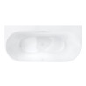 MONO E030 Back‑to‑Wall Bathtub with Wide Rim