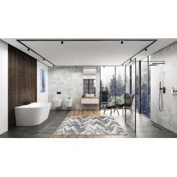 MONO E030 Back‑to‑Wall Bathtub with Wide Rim