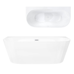 MONO E030 Back‑to‑Wall Bathtub with Wide Rim