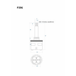 P396 4‑Function Ratchet Cartridge 87 mm