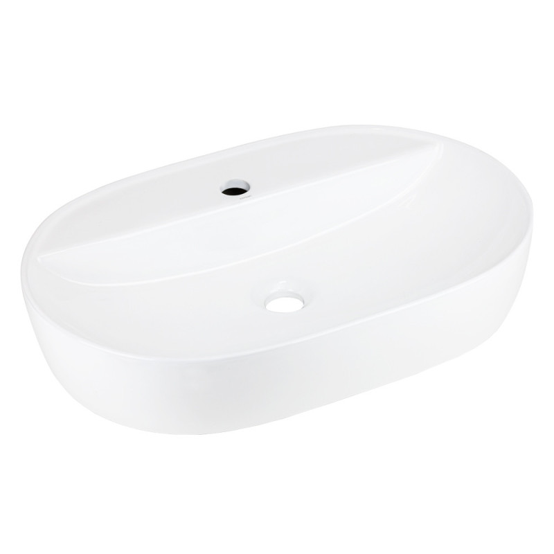 OLVENA UC5658 Countertop Basin with Tap Hole 60×40×12 cm
