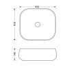 MONO UC9933 Countertop Rectangular Basin 45×41 cm