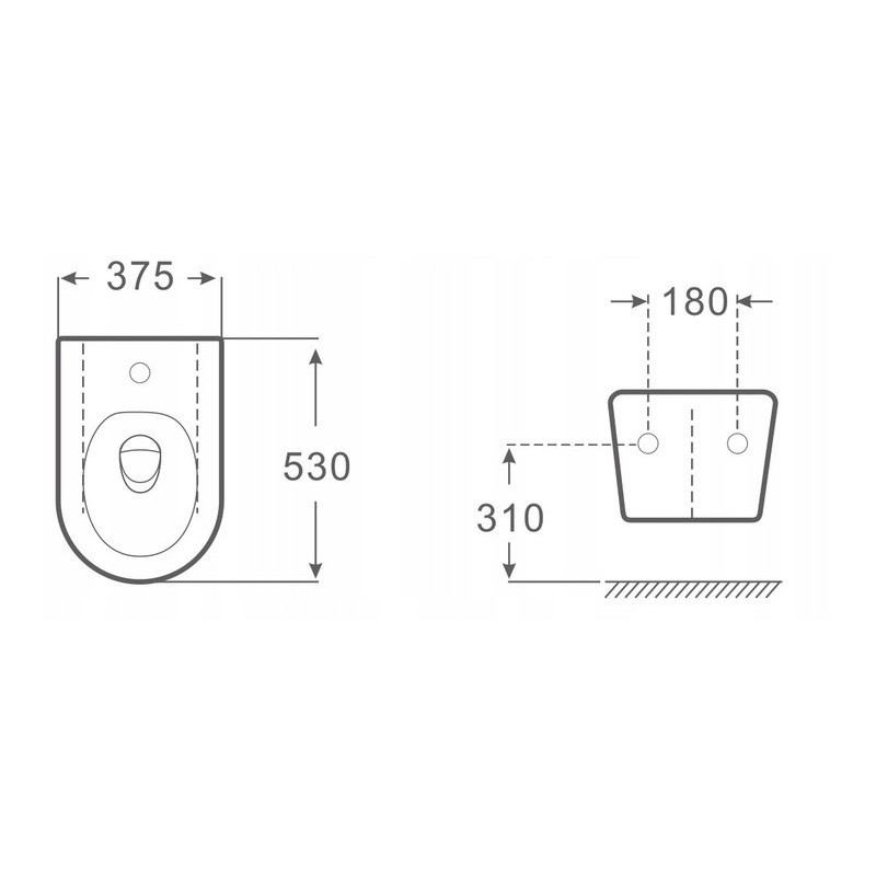 INTERO BS01 Wall‑Hung Bidet, Ceramic