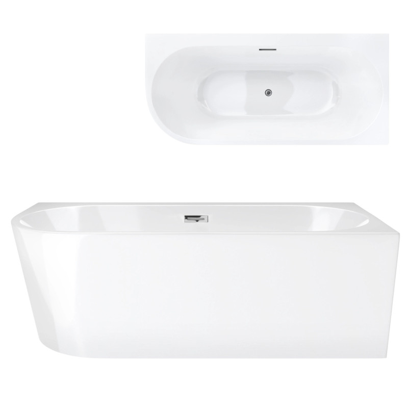 INTERO E240 Right Corner Bathtub with Wide Rim