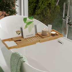 BP16 Extendable Bamboo Bath Shelf