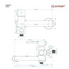 LUGO CMB7541 Wall‑Mounted Bath Mixer Tap