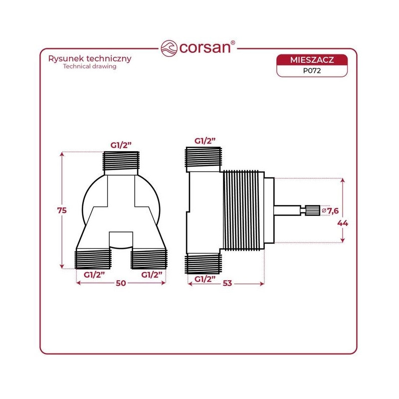 P073CH Universal Water Mixer with Knob