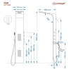 DUO LED Aluminium Shower Panel