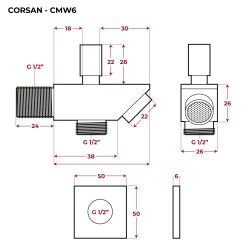 CMW6 Bath/Shower Spout