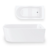 INVELIA V220 Right Corner Bathtub for Installation with Shower Screen