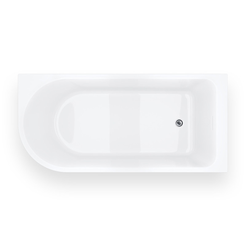 INVELIA V220 Right Corner Bathtub for Installation with Shower Screen