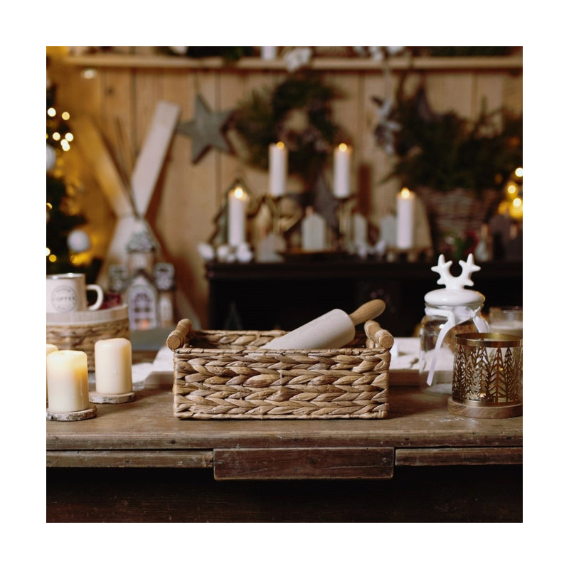 Water Hyacinth Basket 501 with Wooden Handle – Koszoplotka