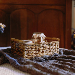 Water Hyacinth Basket 501 with Wooden Handle – Koszoplotka