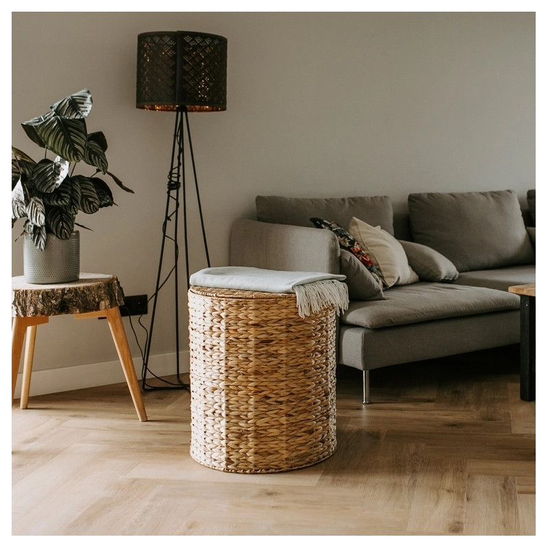 Water Hyacinth Laundry Basket 363, Round – Koszoplotka