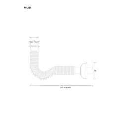 MU01 Flexible Accordion Basin Waste