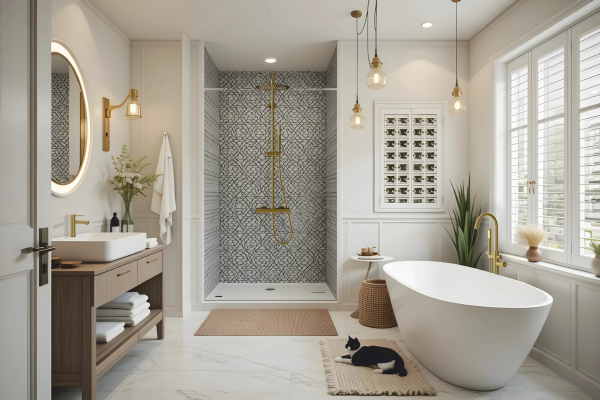 Łazienka w stylu glamour