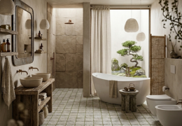 Łazienka w stylu Wabi Sabi