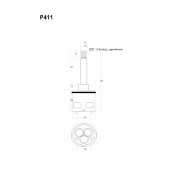 Třífunkční západková kartuše 63 mm P411
